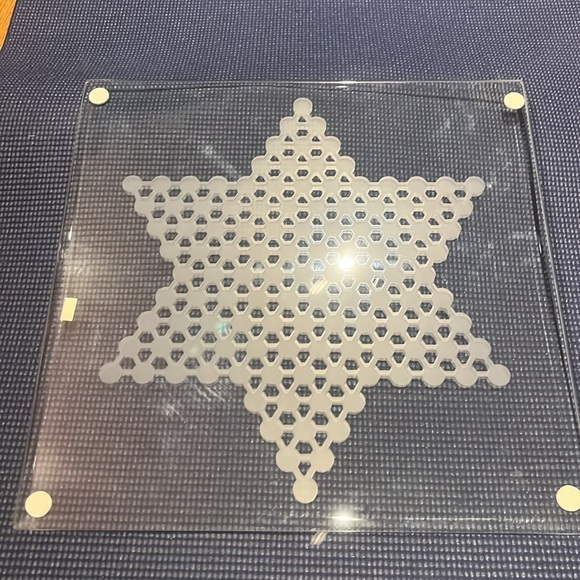 Colourful Glass Chinese Checkers 14” Glass Game board and Pieces 2003 Complete - Picture 5 of 6